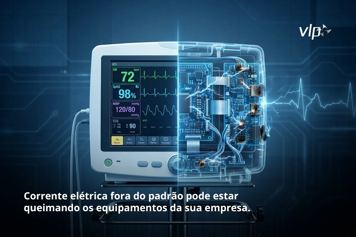 Corrente elétrica fora do padrão pode estar queimando os equipamentos da sua empresa