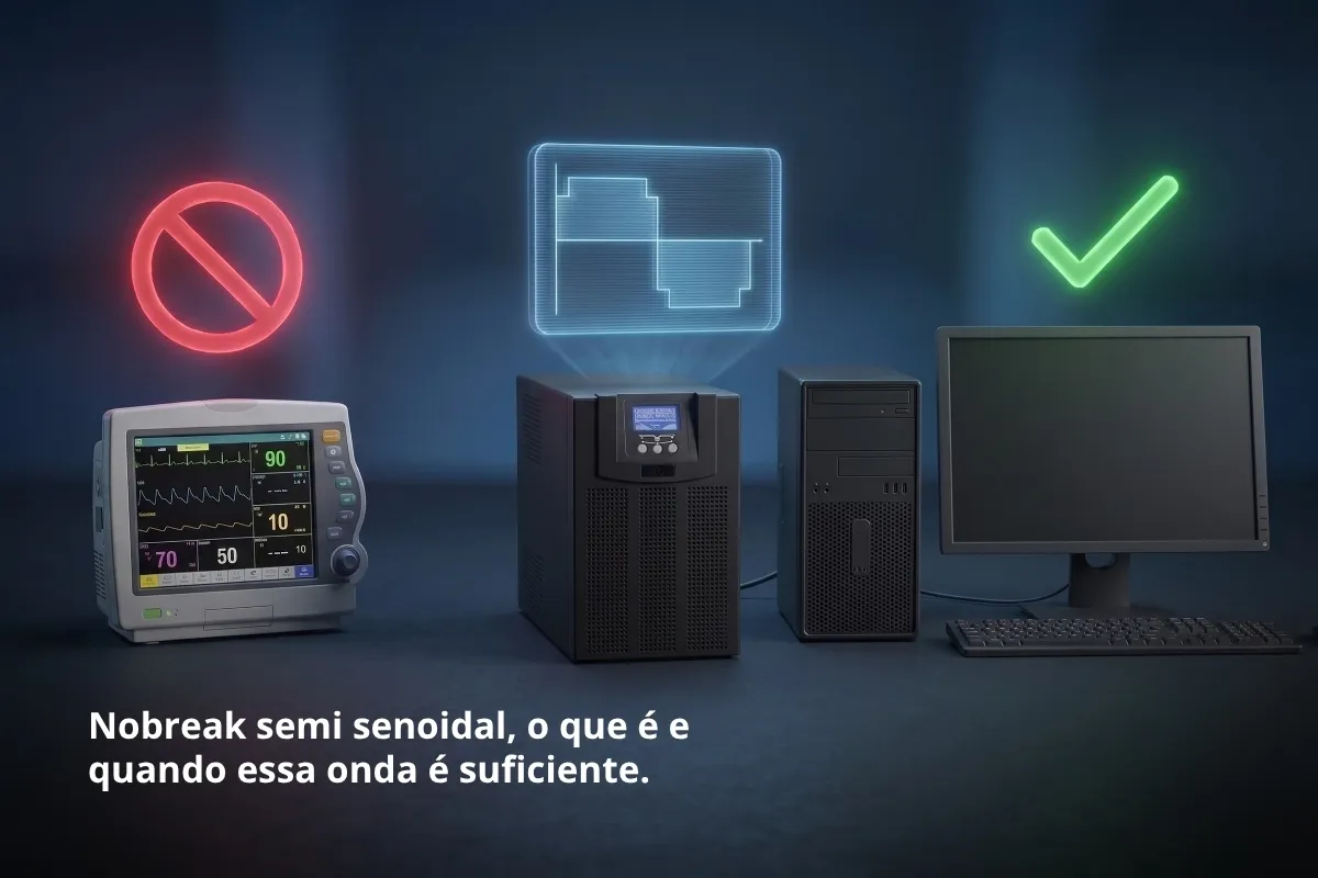 Nobreak semi senoidal, o que é e quando essa onda é suficiente